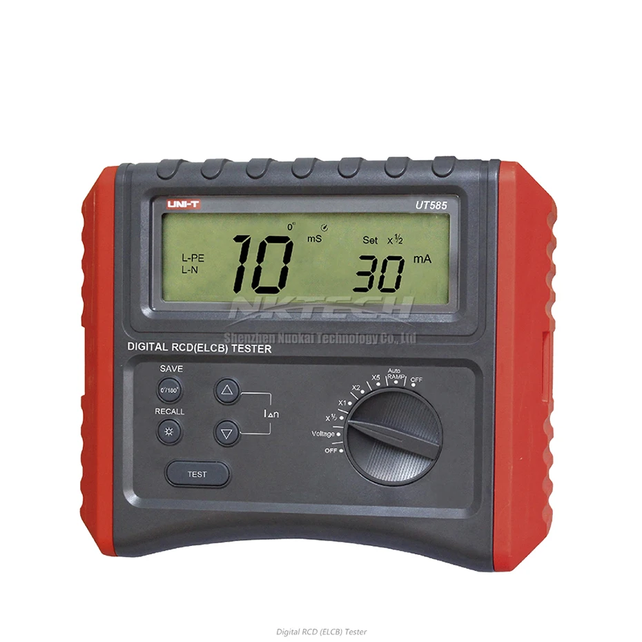Цифровой RCD тестер UNI-T UT585 UT586 тестеры переключателей защиты от утечки частота