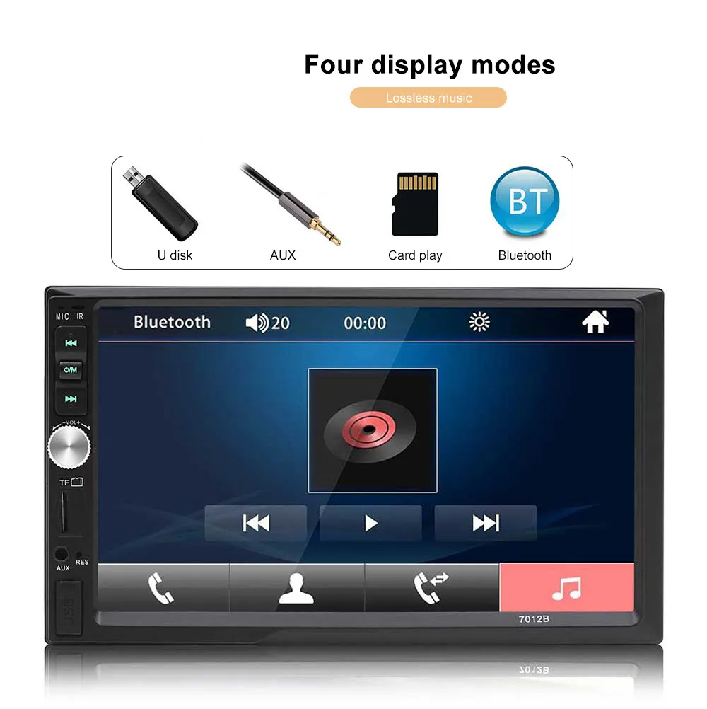 7012B Автомобильный мультимедийный MP5 плеер 7 дюймов Android HD dvd-плеер радио Bluetooth с