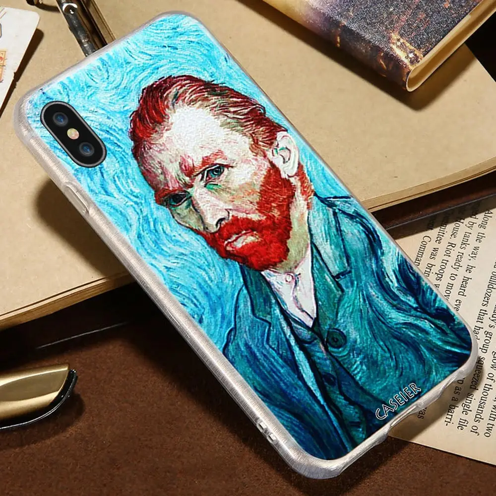 Чехол для телефона CASEIER в стиле ретро iPhone X 7 8 Plus мягкий силиконовый чехол с