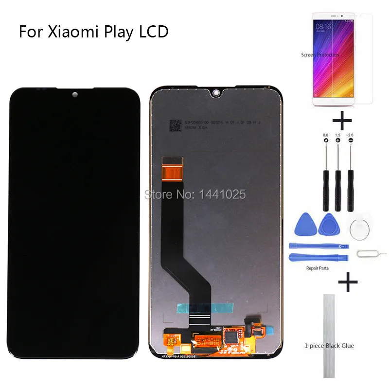 

Сенсорный экран для Xiaomi Mi Play, черный, 6,18 дюйма, с рамкой/без рамки