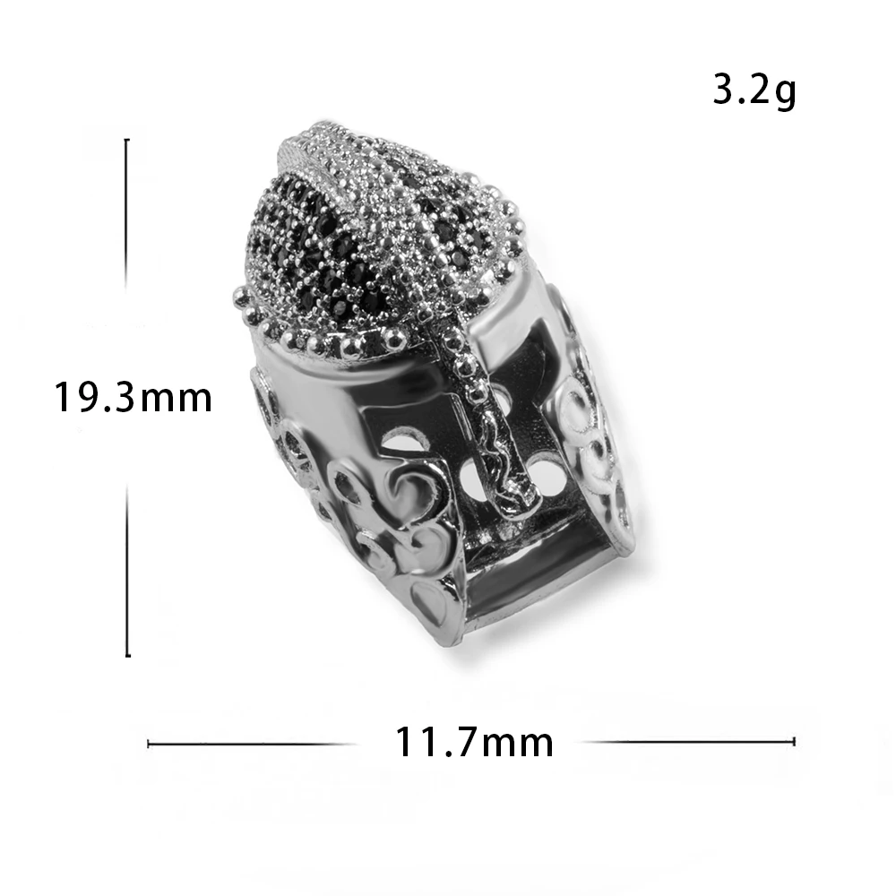 19 * 12mm High Quality Copper Cubic Zirconia Beaded Antique DIY Jewelry Discovery Model Accessories Helmet Delicate Micro Pave | Украшения