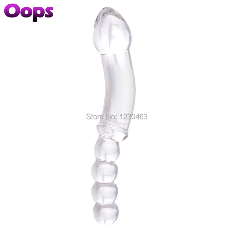 Huge Crystal Pyrex Double Glass Dildo Anal Beads Butt Plug for Women Men G Spot Stimulate Anus Massager Orgasm Adult Sex Toys | Красота и