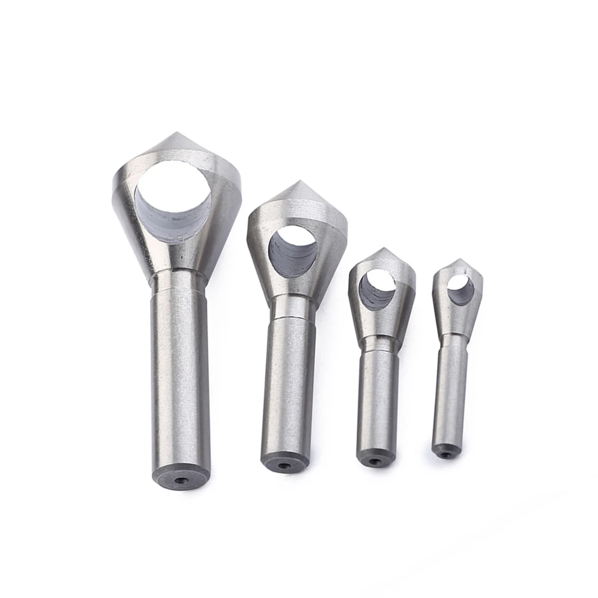 

4 Pcs Cobalt Steel Countersink Chamfer Tool Deburring Tool Set Round Cutting Holes Aluminum Plate Insulation Boards PVC Sheet