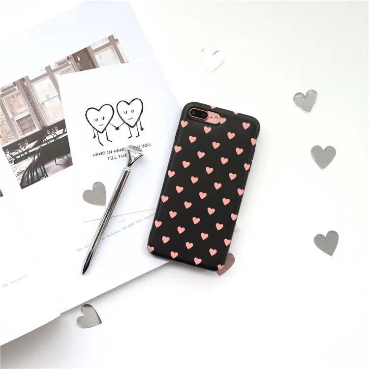 XINDIMAN Love Doodle Чехлы для iphone 6 силиконовый чехол ТПУ fundas 7 Чехол 6s 6plus capa Черный
