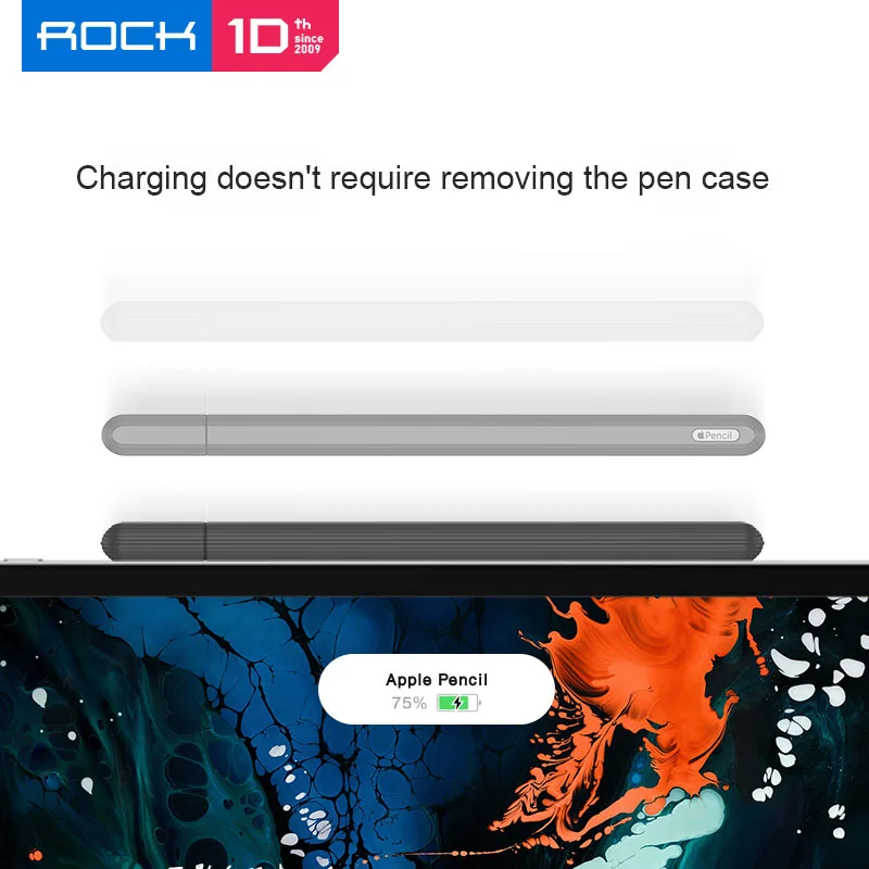 Силиконовый чехол ROCK для Apple Pencil 2 мягкая легкая Защитная крышка защиты от падения