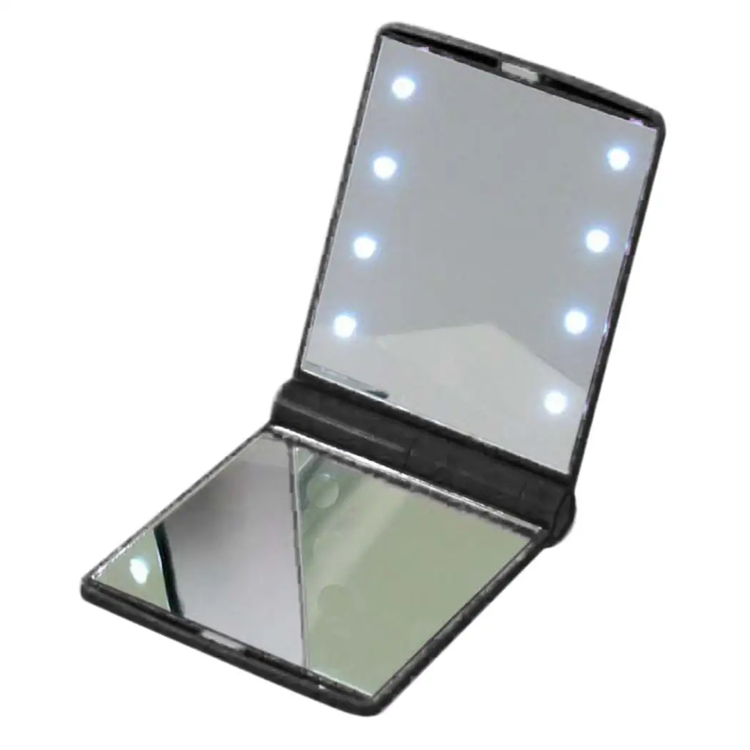 Portable Mini Make Up Foldable LED Light Plane Makeup 3V Alkali 12V Battery 23A Home Casual Mirror 8pcs | Лампы и освещение