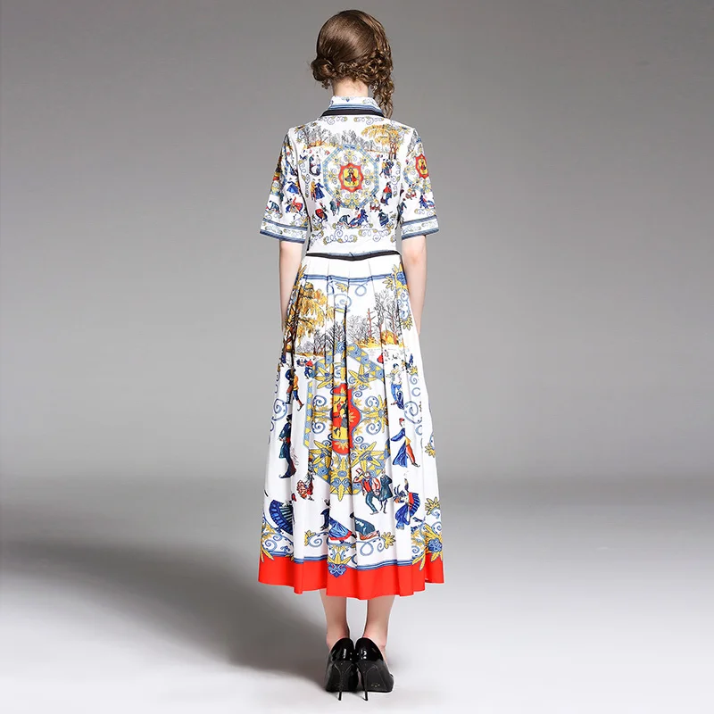 Женское модельное платье рубашка Элегантное повседневное с цветочным принтом и