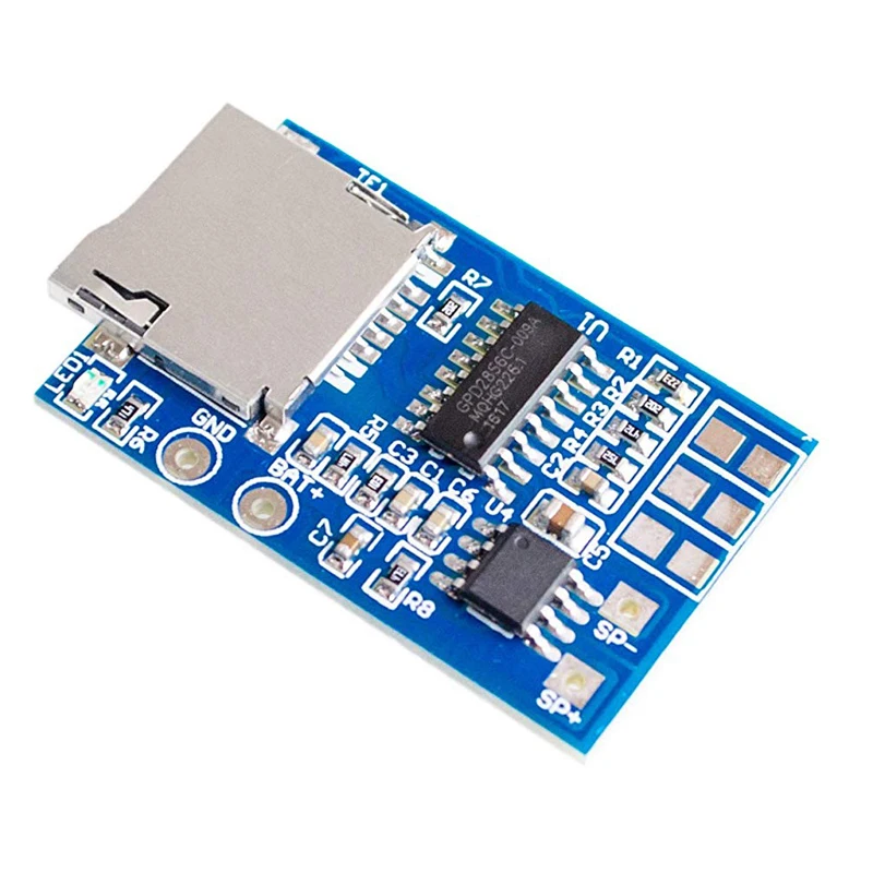 TF карта GPD2846A MP3 декодер плата 2 Вт модуль усилителя 3 7 В/5 В для модуля питания Arduino GM