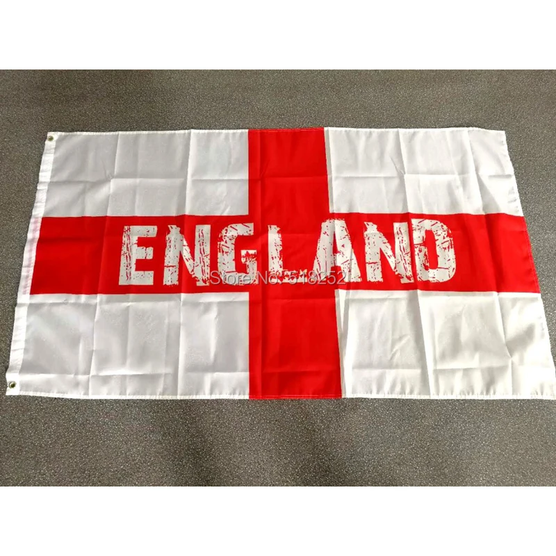 Фото Красный Крест Английский флаг 3x5FT 150X90 см polyester полиэстер декор с принтом втулки Красный Крест Английский флаг 3x5FT 150X90 см polyester полиэстер декор с принтом втулки
