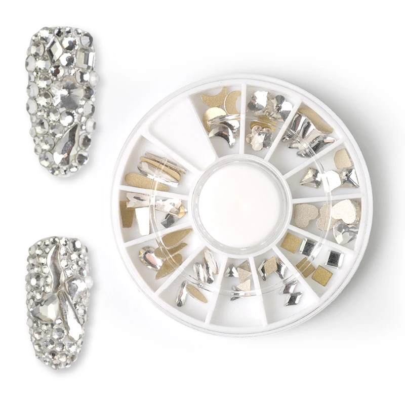 

1 набора круглых прозрачных ленточек для ногтей ювелирное изделие на ногти стразы кристаллы дизайн ногтей стразами под драгоценные камни Д...