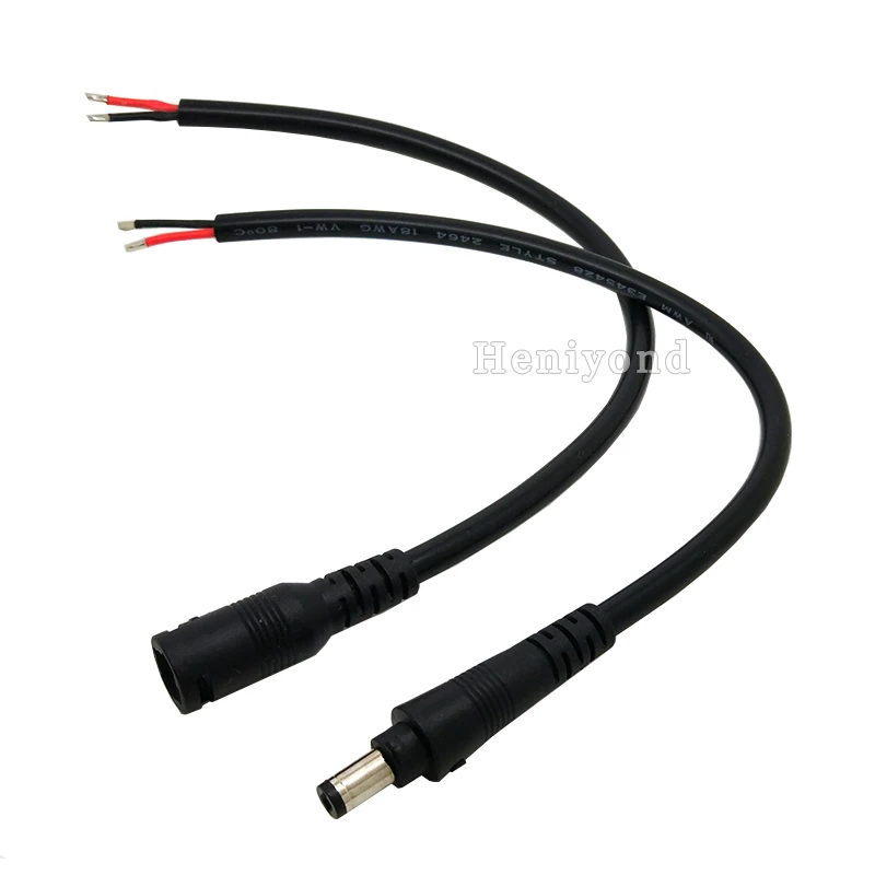 2 пары 5 5x2 1 мм постоянного тока питания женский и мужской 2Pin 18AWG кабель разъем шнур