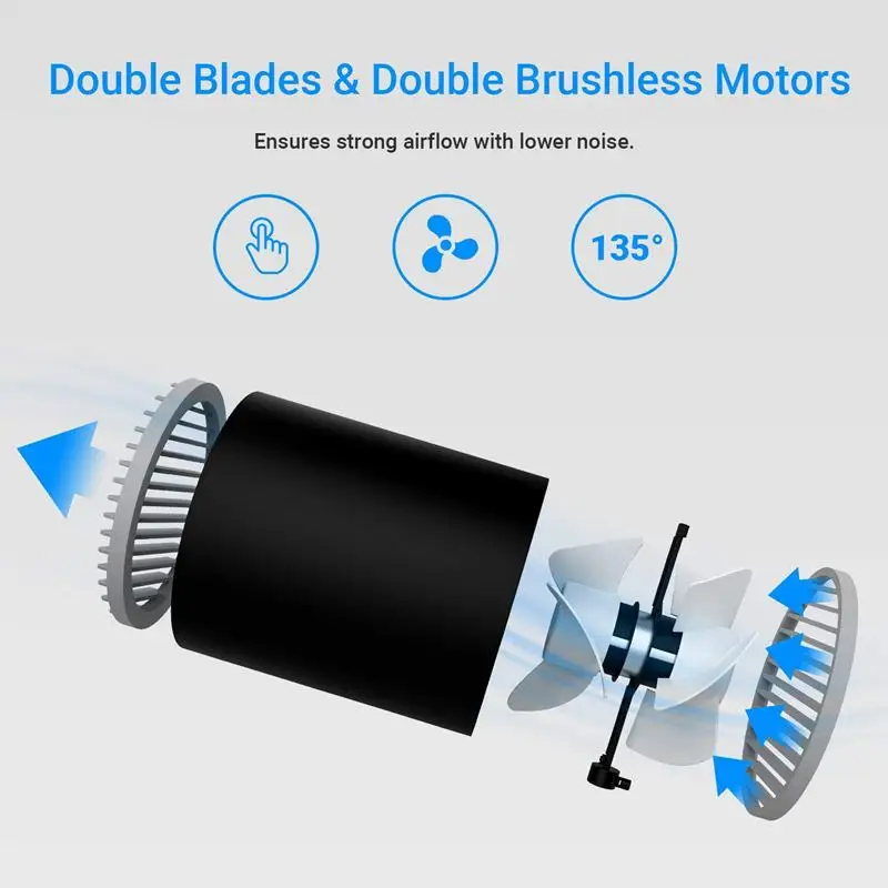 Небольшой персональный USB вентилятор портативный мини настольный с двумя