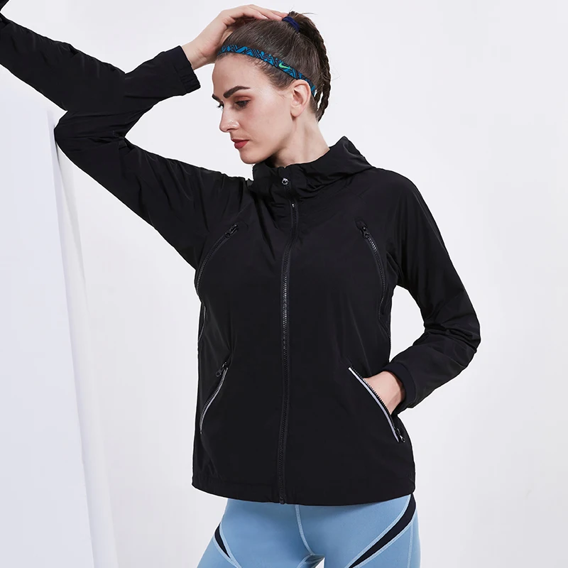 Willarde осенне-зимняя спортивная куртка на молнии для бега йоги женщин с капюшоном