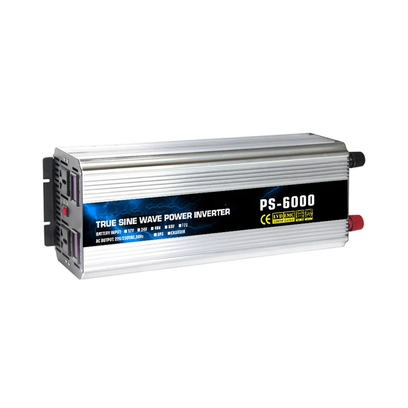 Интеллектуальный двойной LCD чистый синусоидальный инвертор DC48V к AC220V 6000W для