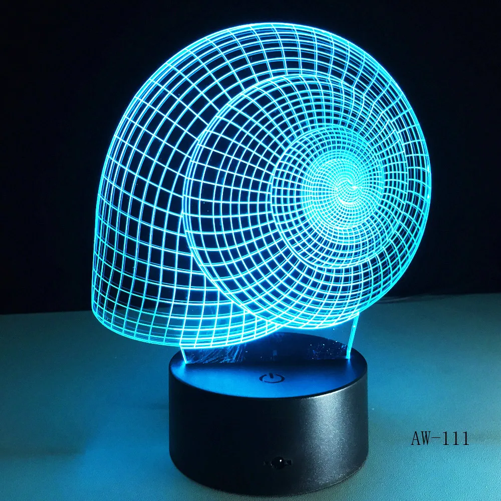 Животное Улитка 3D лампа градиентное освещение LED USB настроение ночник