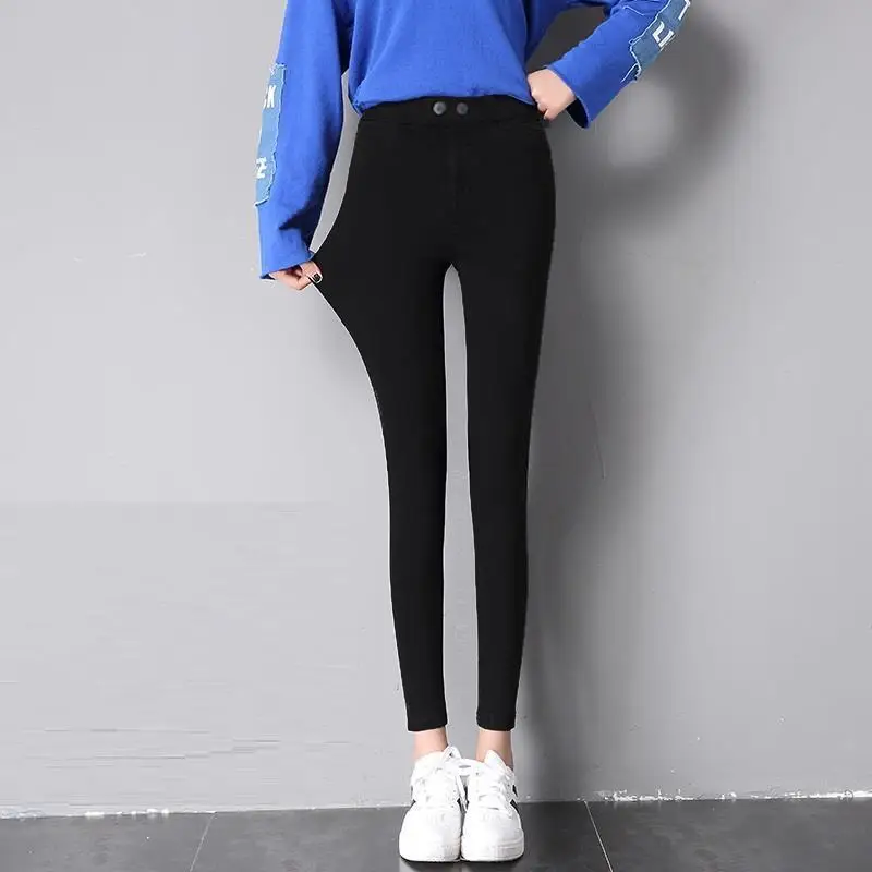 Высокая Талия Pantalon Повседневное Broeken Женщина Calca Feminina Dames Broek Pantaloni осень Hiver зимние