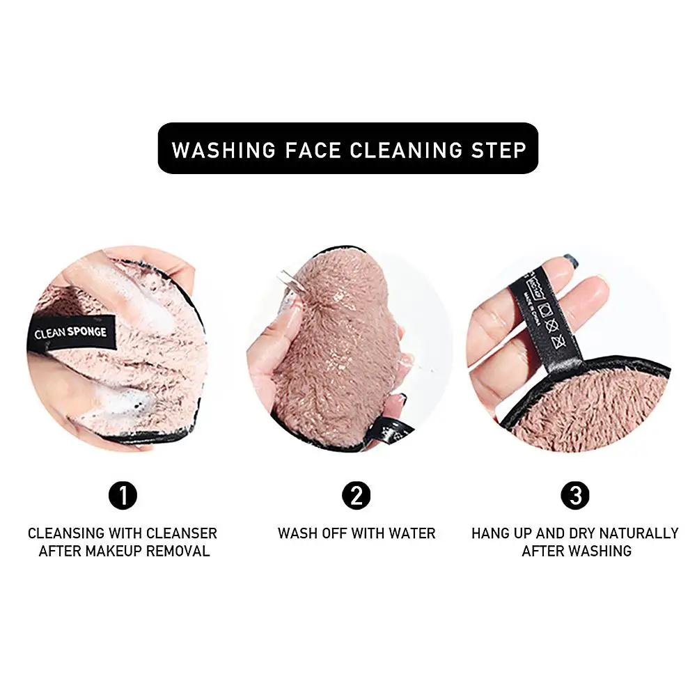 

3/4PCS/box Lazy Clean Water Cleansing Powder Puff Double-sided Wash Sponge Cleansing Beauty Tools