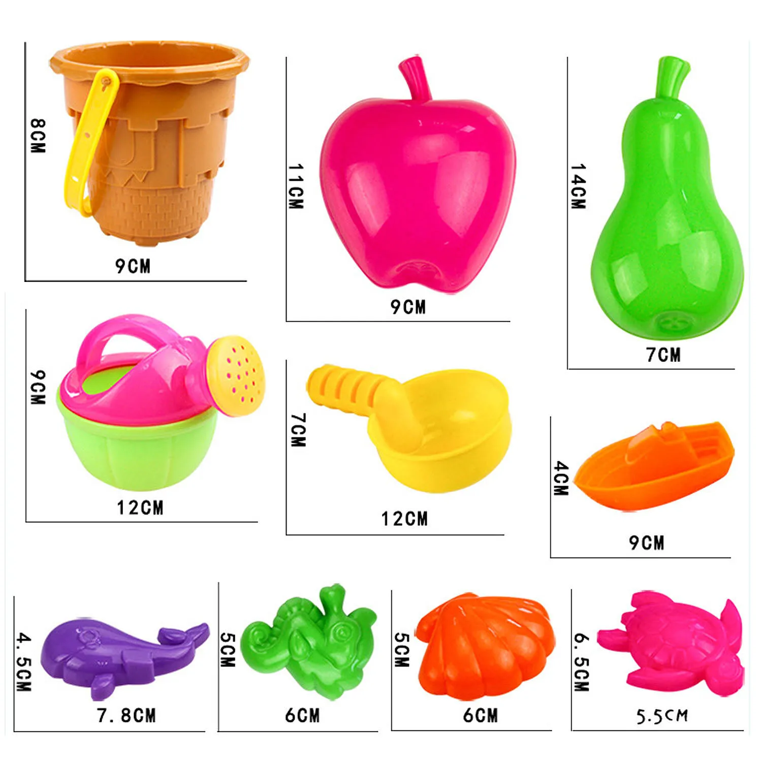 FBIL 20Pcs Забавный детский пляжный песочный игровой набор игрушек лопаты замок