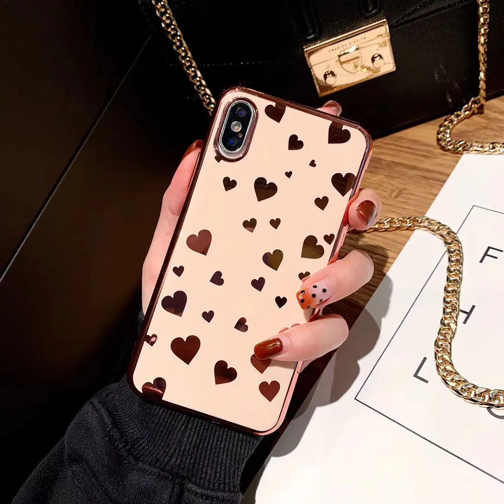 KISSCASE Fashion Couple Case For iPhone X XS 7 8 6 6S Plus Plating Silicone TPU Phone XR MAX Back Cover |