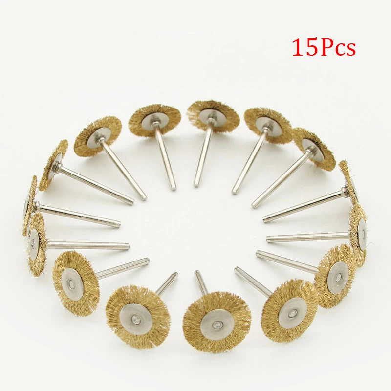 45 шт. щетка из медной проволоки полировки колеса с хвостовиком для роторный