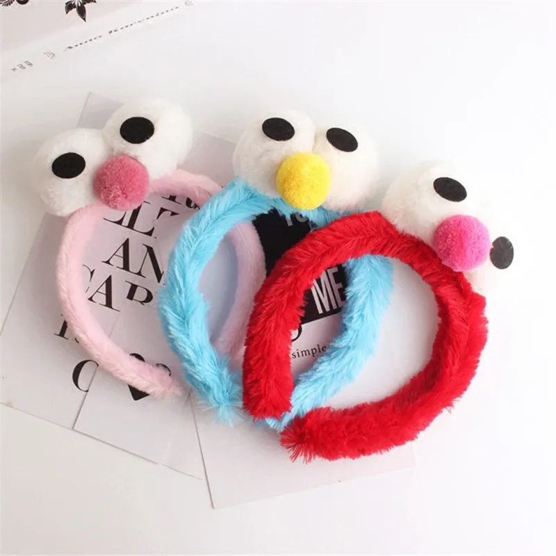 

10 pcs/lot Anime Sesame Street plush hair bands toys ELMO COOKIE MONSTER bracelet hair accessories doll birthday party cosplay