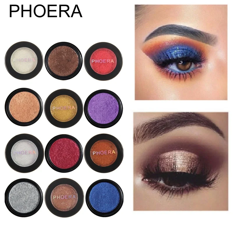 PHOERA Shimmer крем для век косметический мягкий блеск металлик тени макияж Maquiagem