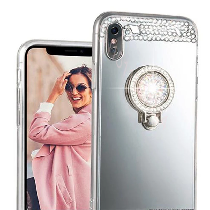 Кольцевой кронштейн Redmi S2 6A 6 PRO Mi8 5X 6X роскошный мягкий силиконовый зеркальный