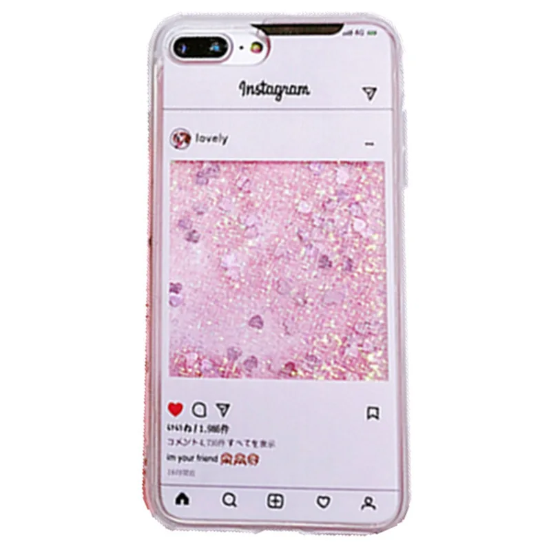 Ins Стиль зыбучие пески блестящий чехол для телефона iphone 8 Plus XS MAX XR instagram с жидким