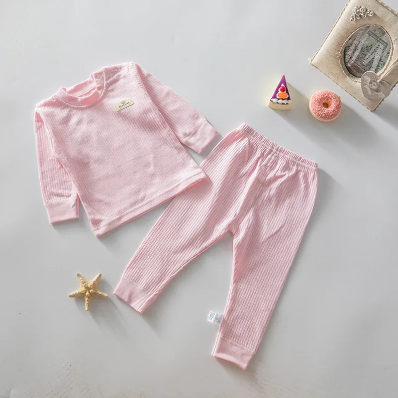 Spring/Autumn 100% cotton Newborn Clothes 0-3T New Born Baby Thermal Underwear Set | Детская одежда и обувь