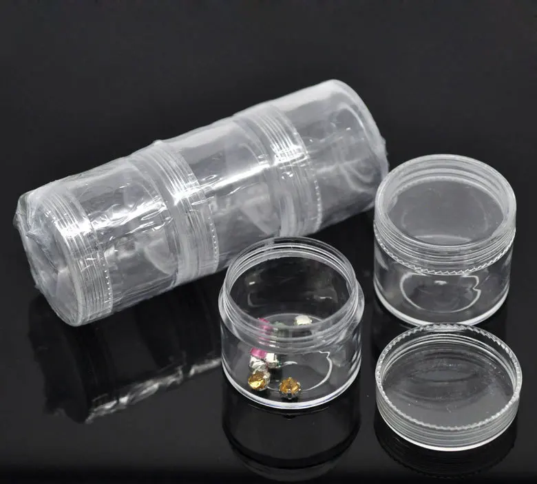 

37x31mm Transparent Plastic Storage Jar Lot Of 20pcs Wholesale