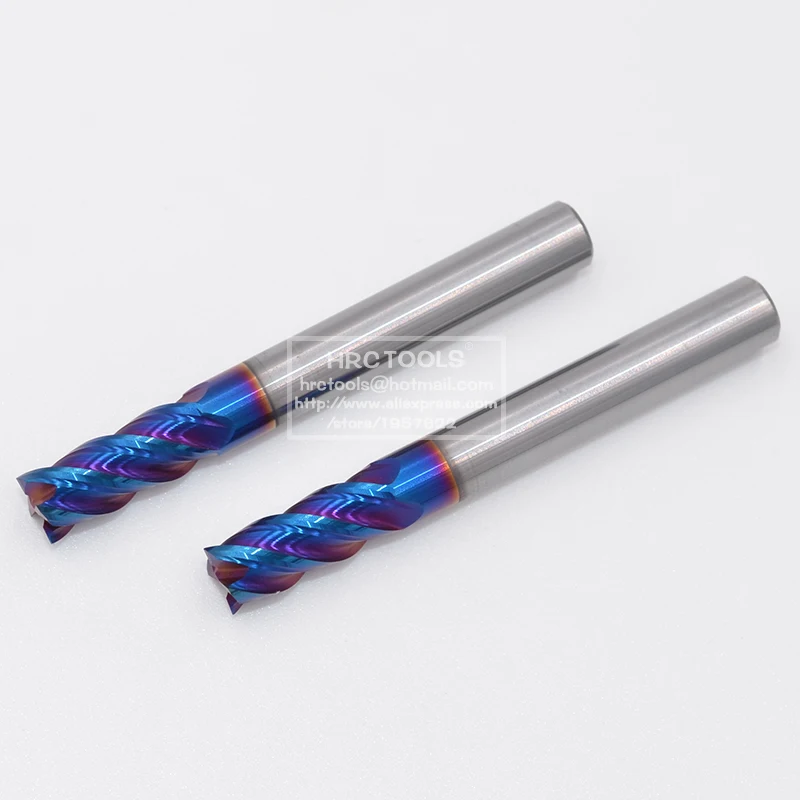 Z6-R0.5x10Hx4Dx50L HRC65 TiAIN Coated deep grooving Solid Tungsten Carbide Long neck End Mill for CNC | Инструменты