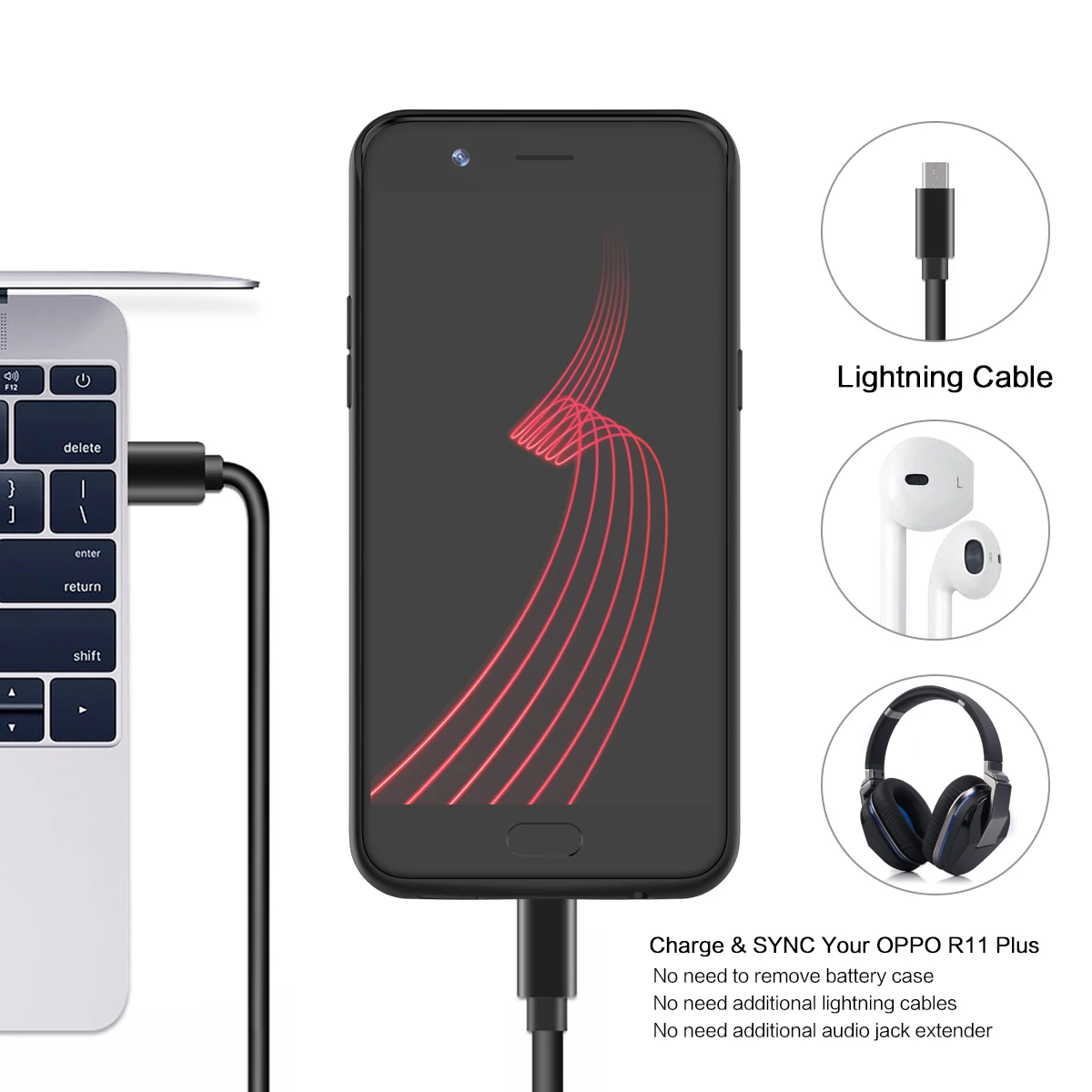 8000 мАч power Bank зарядное устройство чехол для OPPO R11 Plus внешнее резервное телефона |