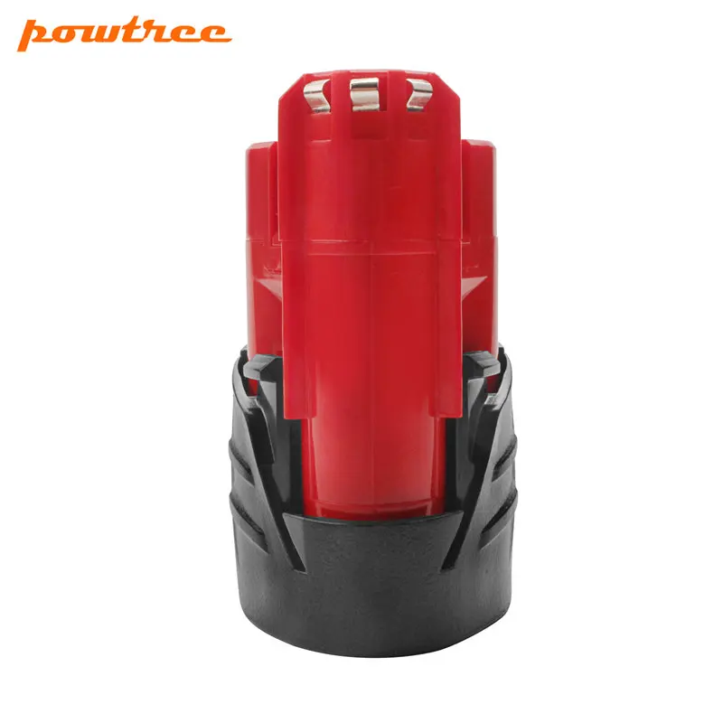 Powtree12V 2000mAh для Milwaukee M12 литий ионный красный литиевый аккумулятор 48 11 2420 2401