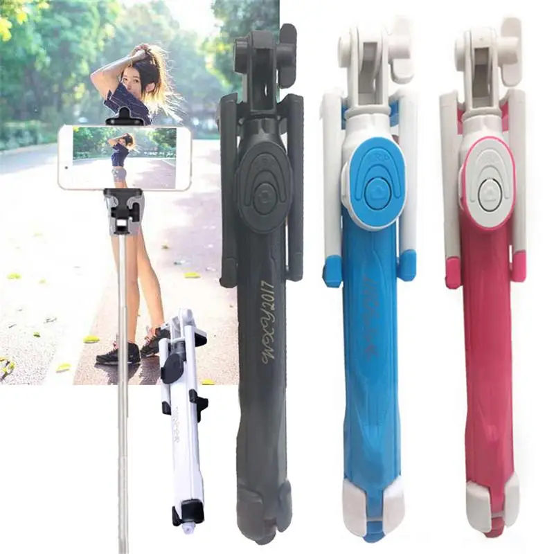 Mini Selfie Stick Extendable Handheld Fold Self-portrait Bluetooth Holder Lightweight Travel Hiking Devices With Tripod Mount |