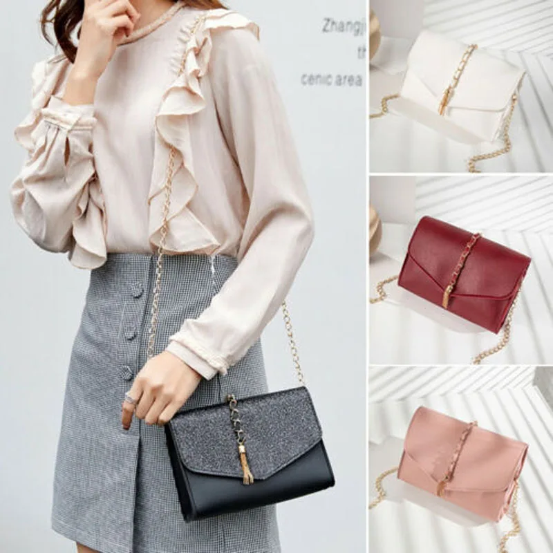 Женская Стеганая Сумка через плечо из искусственной кожи с золотой цепочкой 2019 |