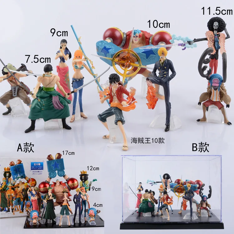 ONEPIECE Q version of Luffy red hair Sauron Qiaoba hand office doll model AND Display box | Игрушки и хобби