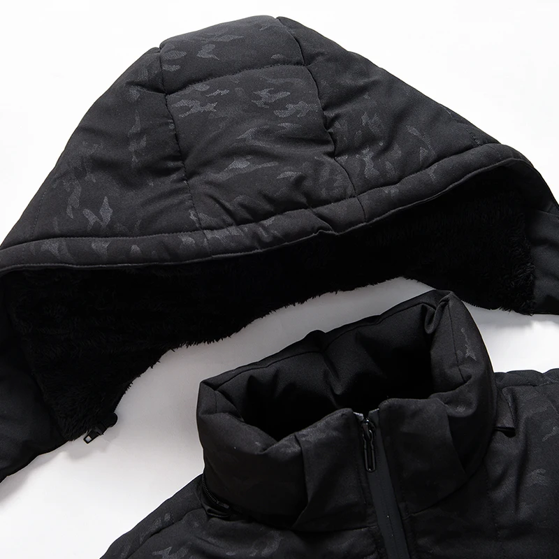Зимнее пальто размера плюс 6XL 7XL 8XL мужское плотное теплая парка с капюшоном