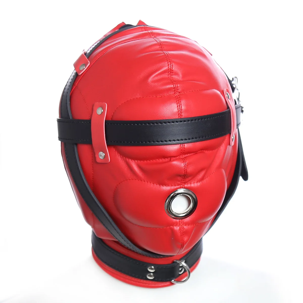 Маска Bdsm секс рабыня капот связывание ограничения БДСМ Связывание PU Фетиш маска