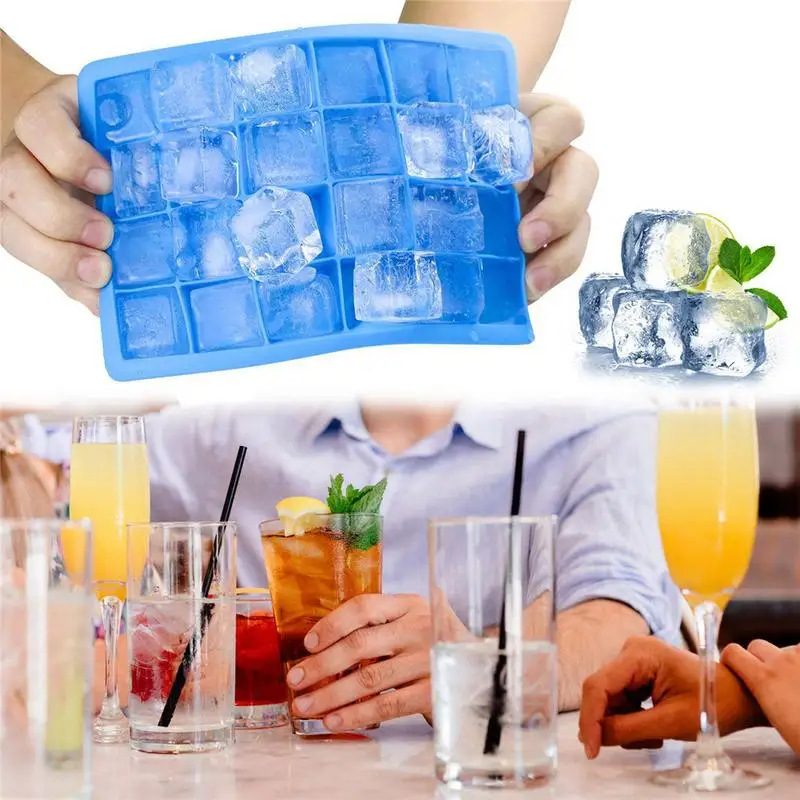 Силиконовая форма для льда IceCube с крышкой лоток домашнего хозяйства 24 квадрата