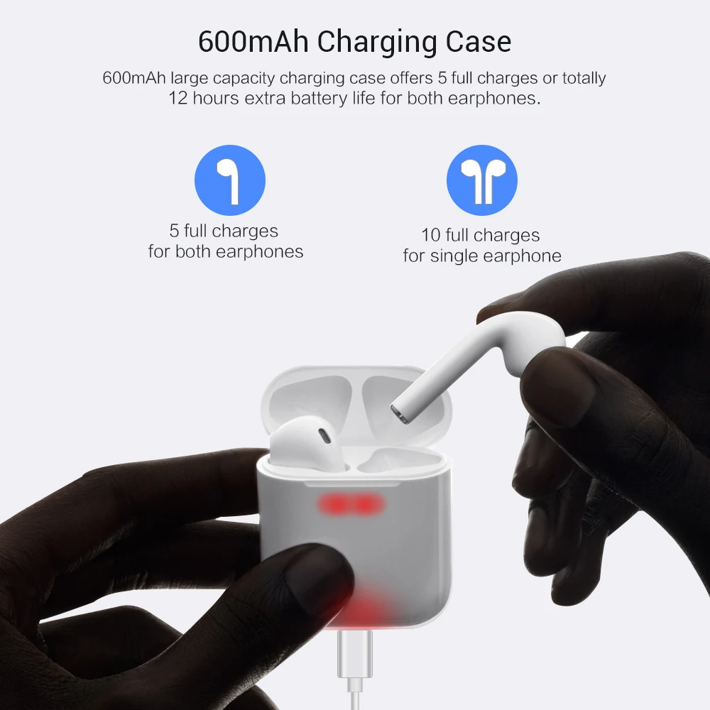 CASEIER New I9S TWS Mini Wireless Bluetooth Earpiece Headsets With Charging Box Headphone auriculares bluetooth inalambrico | Электроника