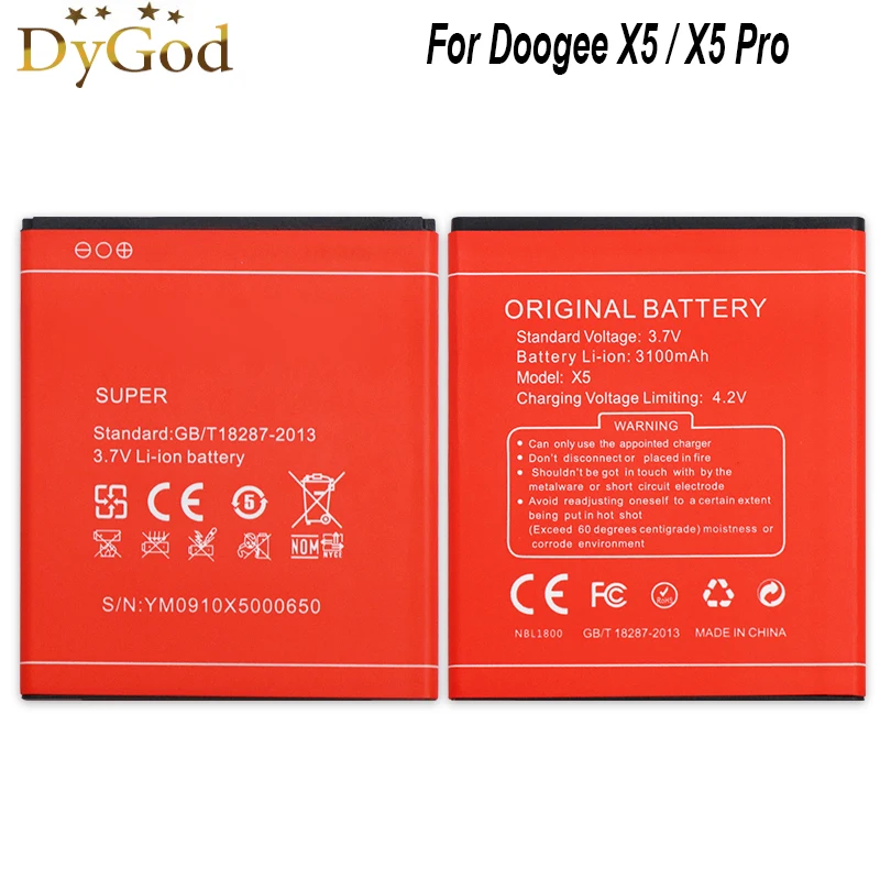 Аккумулятор Для Doogee X5 Pro X5S 3100 мАч|batteries batteries|doogee x5 battery 3100mahbattery for doogee |
