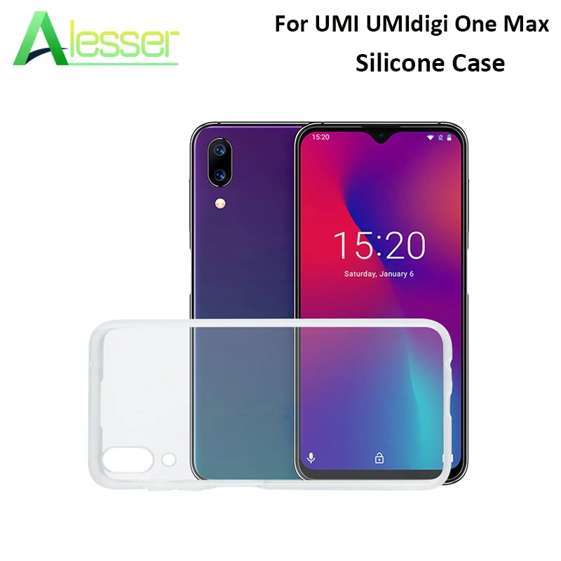 Alesser For UMI UMIdigi One Max Silicone Case Soft TPU Back Cover Clear Protective Transparent 6.3&quot |
