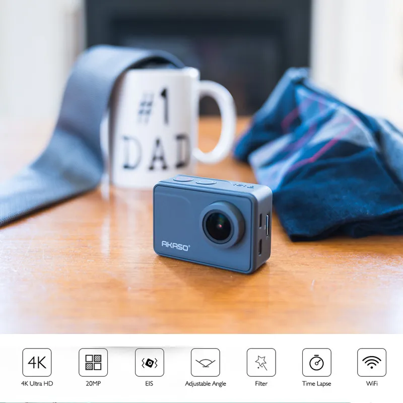 Экшн камера AKASO V50 pro 4K 20 МП Wi Fi с пультом дистанционного управления|Экшн-камеры| |