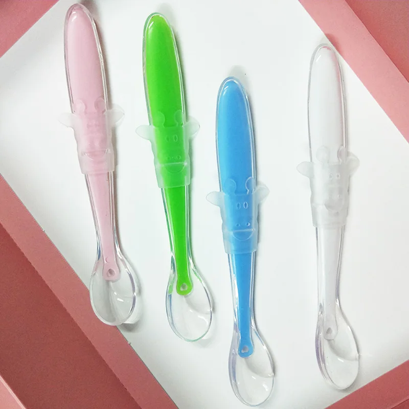 

Baby Full Silicone Spoon Soft training Eating tableware BPA Free
