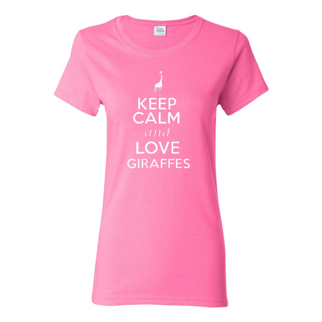 Женская Футболка Keep Calm And Love Giraffe| |