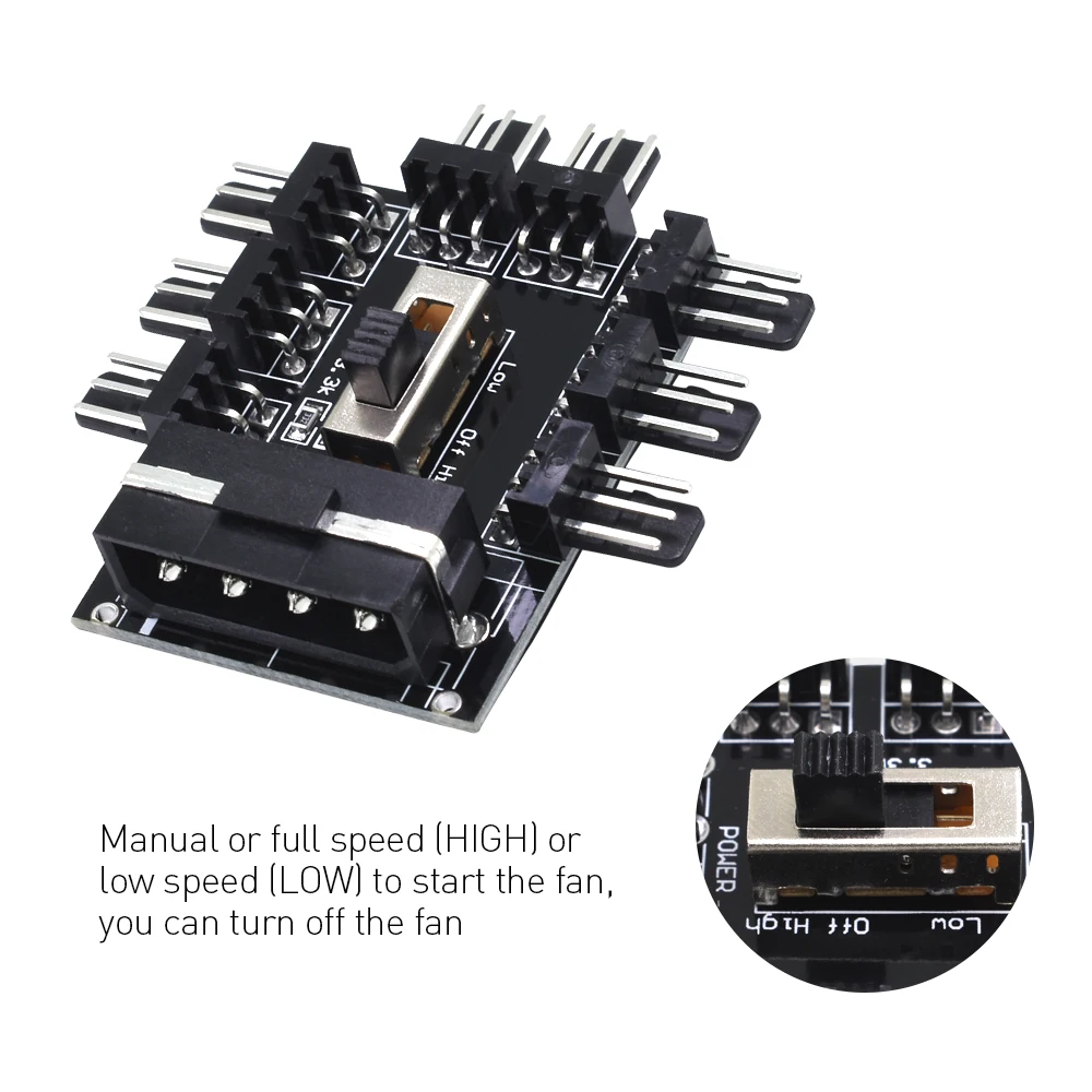 ПК 1 до 8 4Pin Molex охладитель охлаждающий вентилятор концентратор сплиттер кабель