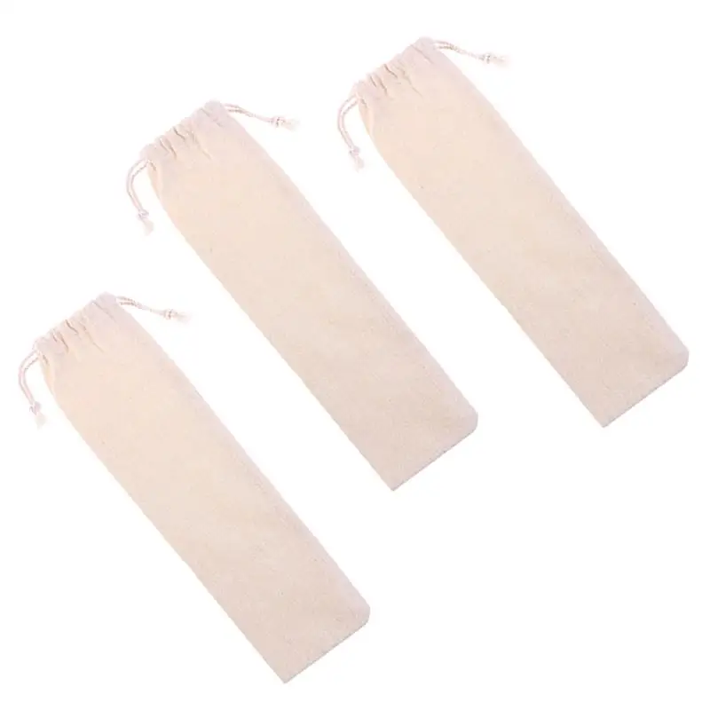 Durable Pouch Bag Drawstring Straw Carrying Straws Case for Cutlery Fork Spoon | Дом и сад