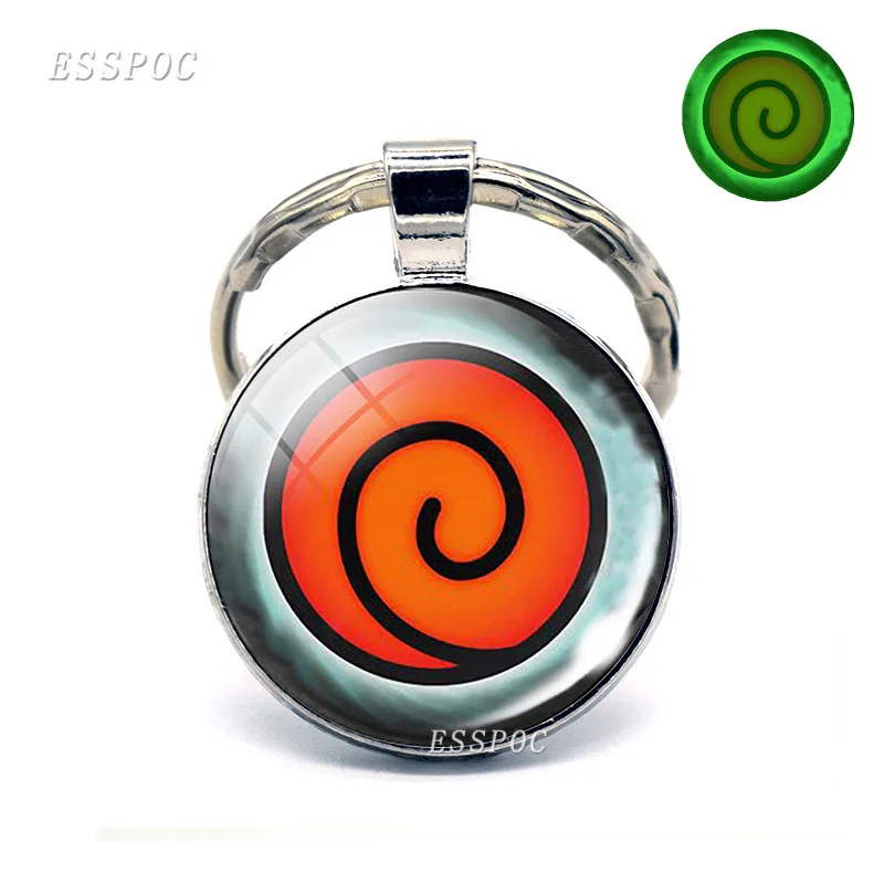 

Rinnegan Eyes Naruto Luminous Key Ring Sharingan Eye Key Chain Uchiha Uzumaki Clan Logo Anime Pendant Cosplay Lover Gift