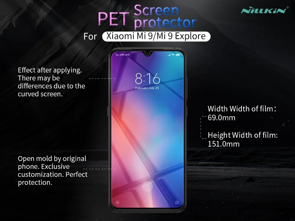 Защитная пленка для экрана Xiaomi Mi 9 Mi9 Pro 5G Explorer NILLKIN Супер прозрачная/матовая