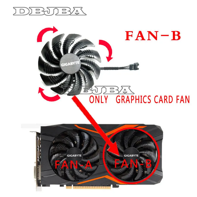 88 мм T129215SU Вентилятор Охлаждения видеокарты для Gigabyte GeForce GTX 1050 Ti RX 480 470 570 580 1060 G1